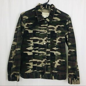 Pilcro And Letterpress Jacket Denim Boyfriend Camo
